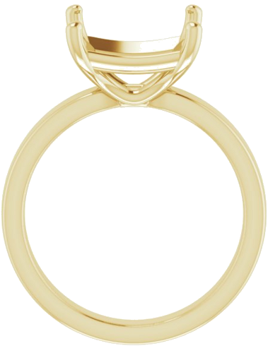 Sužadėtuvių Žiedas „Solitaire“ 14k yellow gold Square 9mm (2)
