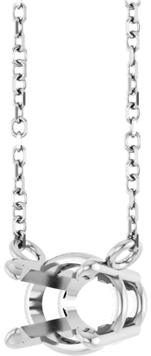 Pakabukas „Solitaire“ 585 Baltojo Aukso Oval 8mm x 6mm (2)