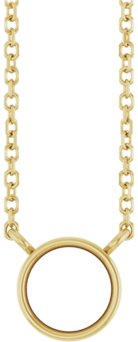 Pakabukas „Bezel-Set Solitaire“ 14k yellow gold Round 5.8mm (1)