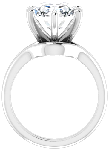 Sužadėtuvių Žiedas „Solitaire“ 585 Baltojo Aukso Oval 12mm x 10mm (7)