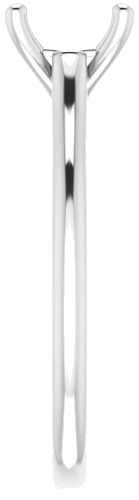 14K White 7.4 mm Round Solitaire Engagement Ring Mounting (4)