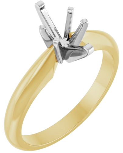 Sužadėtuvių Žiedas „Solitaire“ 14k yellow/white gold Marquise 8.5mm x 4.5mm (1)