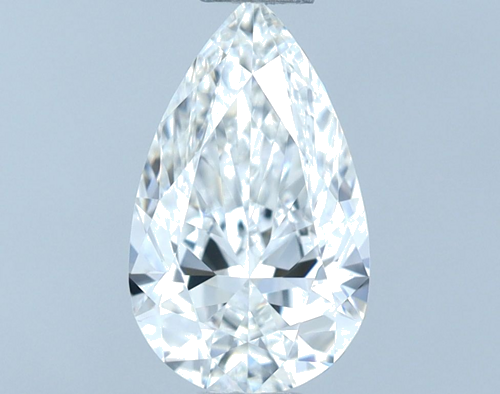 0.5 carat F-VVS2 Natūralus Pear Deimantas (1)