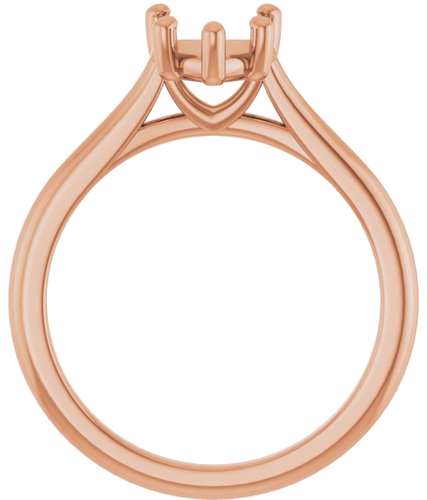 Sužadėtuvių Žiedas 14k rose gold Heart 6.5mm (2)