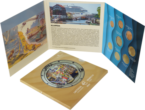 2023 Lietuva Klaipėda Euro monetų BU rinkinys (1)