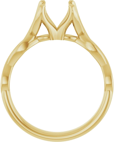 Sužadėtuvių Žiedas „Solitaire Rope“ 14k yellow gold Square 5.5mm (2)