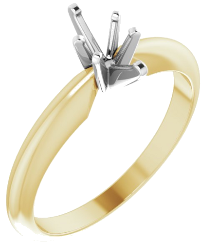 14K Yellow   White 6x3.5 mm Marquise Six-Prong Solitaire Engagement Ring Mounting (1)