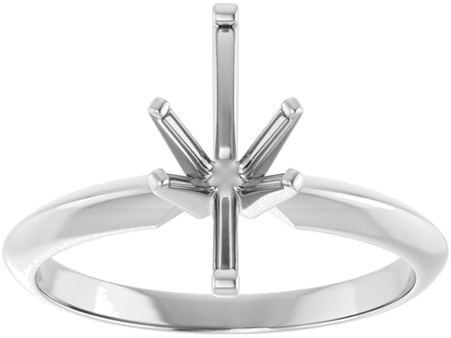 14K White Marquise 6-Prong Light Solitaire Engagement Ring Mounting (3)
