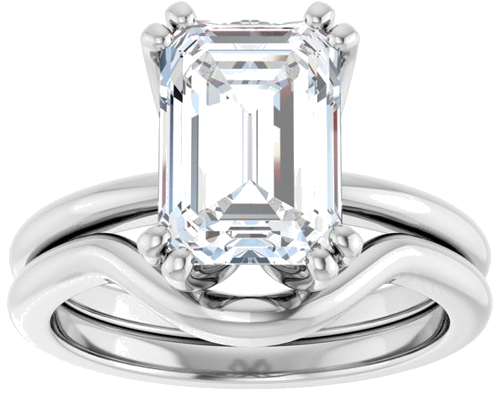 Sužadėtuvių Žiedas „Twin-Prong Octet® Solitaire“ 14k white gold Emerald 10mm x 7mm (8)
