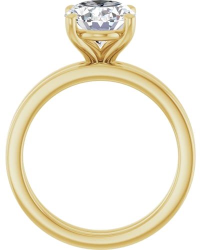 Sužadėtuvių Žiedas „Solitaire“ 14k yellow gold Oval 10mm x 8mm (7)