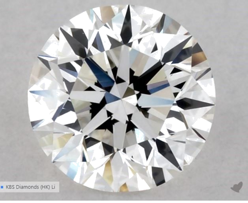 0.5 carat F-VS1 Excellent cut Natūralus Round Deimantas (1)