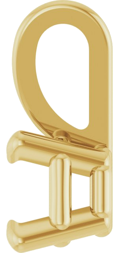 Pakabukas „Solitaire“ 14k yellow gold Asscher 3.5mm (3)