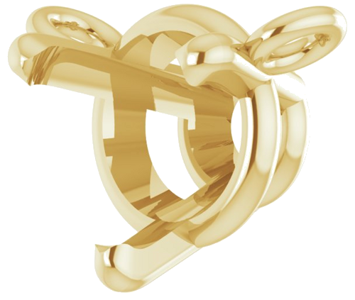 Pakabukas „Round 3-Prong“ 585 Geltonojo Aukso Round 5mm (2)