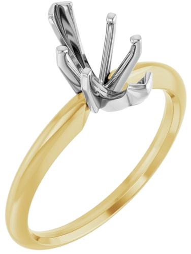 14K Yellow   White 11x5.25 mm Marquise Solitaire Engagement Ring Mounting (1)