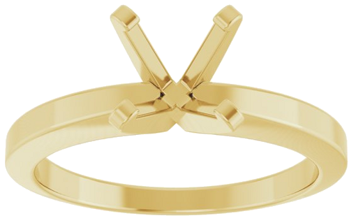 Sužadėtuvių Žiedas „Solitaire“ 585 Geltonojo Aukso Round 6.5mm (3)