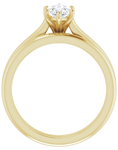 Sužadėtuvių Žiedas „Solitaire“ 585 Geltonojo Aukso Marquise 10mm x 5mm (7)