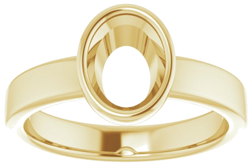 Sužadėtuvių Žiedas „Solitaire“ 585 Geltonojo Aukso Oval 8mm x 6mm (3)