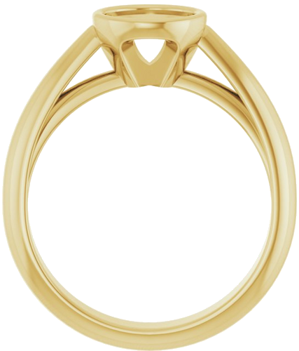 Sužadėtuvių Žiedas „Bezel-Set Solitaire“ 14k yellow gold Round 6.5mm (2)