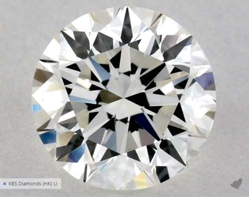 0.5 carat H-VVS2 Excellent cut Natūralus Round Deimantas (1)