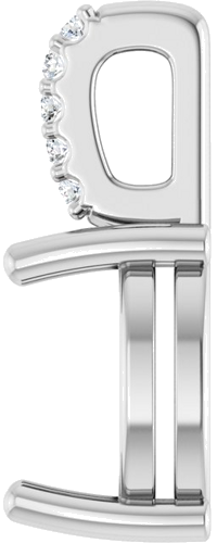 Pakabukas „Accented Cabochon“ 585 Baltojo Aukso Oval 8mm x 6mm (3)