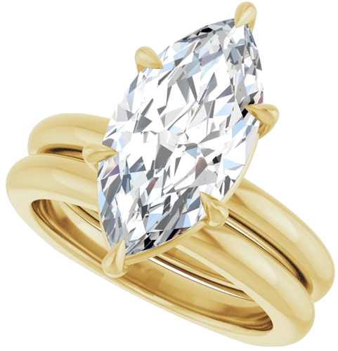 Sužadėtuvių Žiedas „Claw-Prong Euro Shank“ 14k yellow gold Marquise 16mm x 8mm (10)