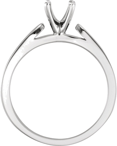 14K White 5.2 mm Round Engagement Ring Mounting (2)