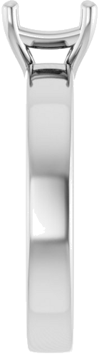 Sterling Silver 6 mm Asscher Solitaire Engagement Ring Mounting (4)