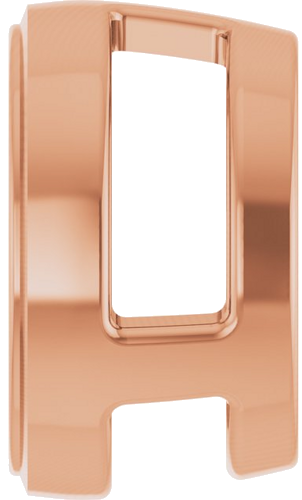 Pakabukas „Round Bezel-Set Slide“ 14k rose gold Round 7.5mm (3)
