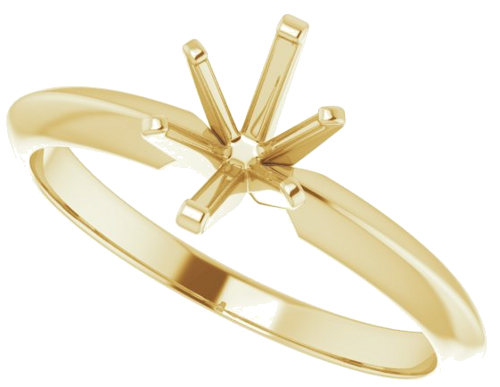 Sužadėtuvių Žiedas „Solitaire“ 585 Geltonojo Aukso Oval 7mm x 5mm (5)