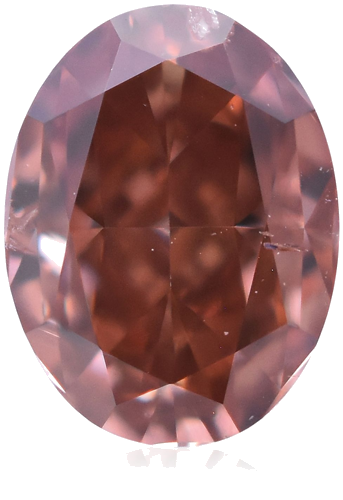0.21 carat Fancy Deep Orangey Pink-SI2 Natūralus Oval Deimantas (1)