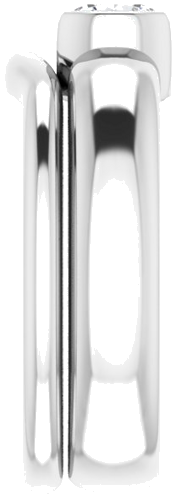 Sužadėtuvių Žiedas „Half-Bezel Solitaire“ 950 Platinos Round 5.5mm (9)
