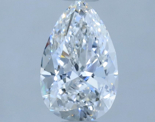0.5 carat E-VVS2 Natūralus Pear Deimantas (1)