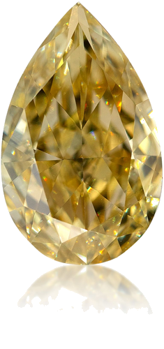 0.54 carat Fancy Yellow-VS1 Natūralus Pear Deimantas (1)