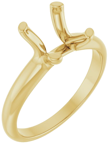 Sužadėtuvių Žiedas „Solitaire“ 10k yellow gold Oval 10mm x 8mm (1)