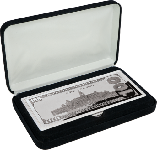 4 oz Серебряная банкнота 100 долларов США Бенджамин Франклин 2014 (4)