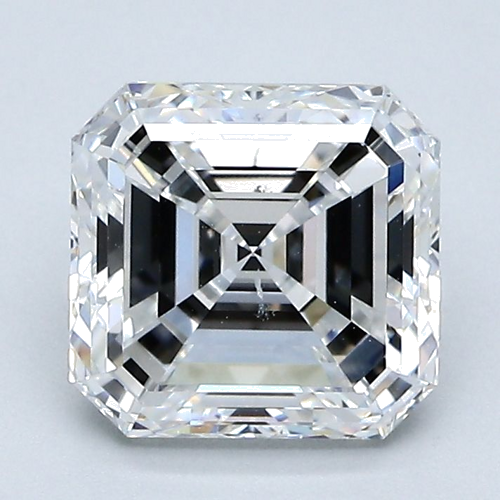 2.01 carat F-SI1 Natūralus Asscher Deimantas (1)