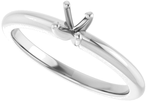 Sužadėtuvių Žiedas 14k white gold Round 3.8mm (5)