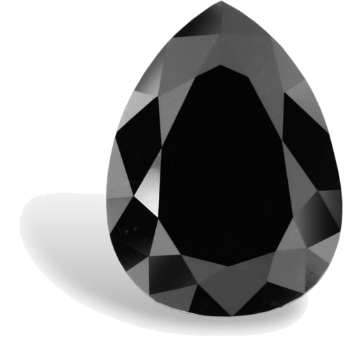 3.76 carat Fancy Black-VVS2 Natūralus Pear Deimantas (1)
