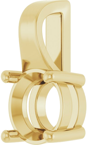 Pakabukas „Solitaire“ 417 Geltonojo Aukso Round 7.4mm (2)