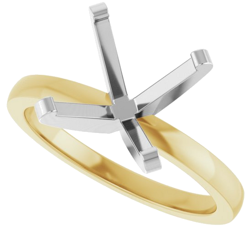 Sužadėtuvių Žiedas „Solitaire“ 14k yellow/white gold Round 10.4mm (5)