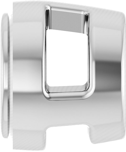 Pakabukas „Round Bezel-Set Slide“ 585 Baltojo Aukso Round 3mm (3)