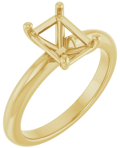 Sužadėtuvių Žiedas 14k yellow gold Emerald 8mm x 6mm (1)