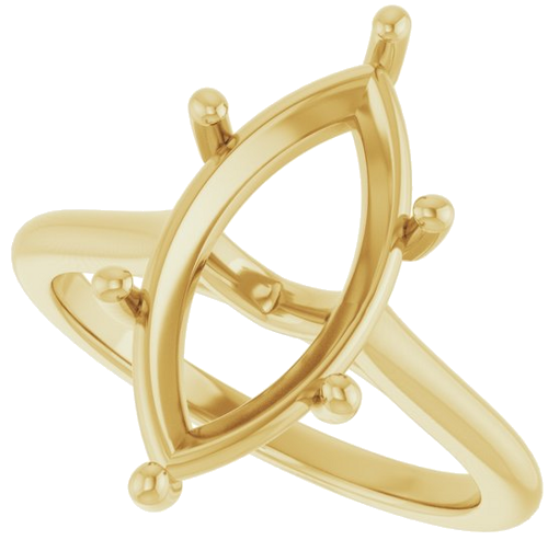 Sužadėtuvių Žiedas 14k yellow gold Marquise 16mm x 8mm (5)
