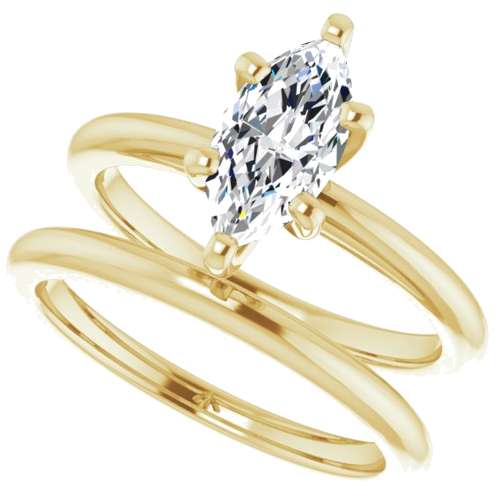 14K Yellow  10x5 mm Marquise Solitaire Engagement Ring Mounting (10)