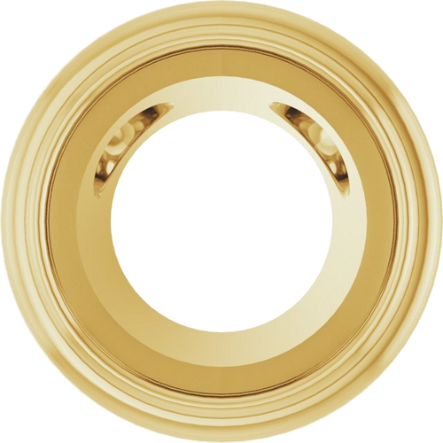 Pakabukas „Bezel-Set Solitaire“ 14k yellow gold Round 6.5mm (1)