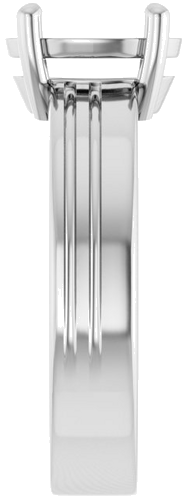 Platinum 9x7 mm Oval Solitaire Engagement Ring Mounting (4)