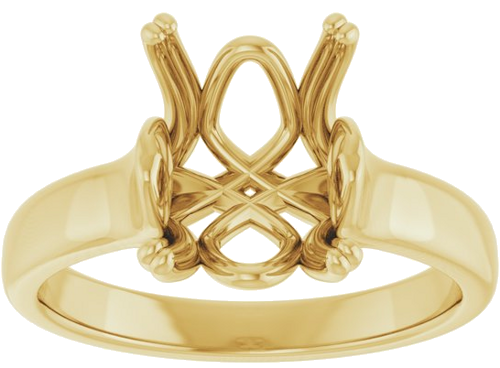 Sužadėtuvių Žiedas „Solitaire“ 14k yellow gold Emerald 10mm x 8mm (3)