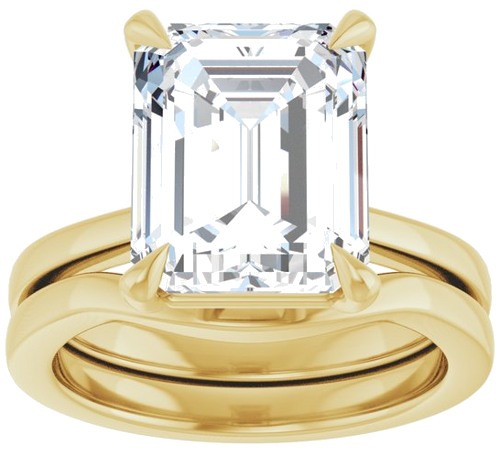 Sužadėtuvių Žiedas „Claw-Prong“ 14k yellow gold Emerald 11mm x 9mm (8)