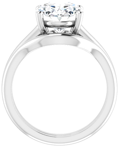 14K White 11x9 mm Oval Solitaire Engagement Ring Mounting (7)