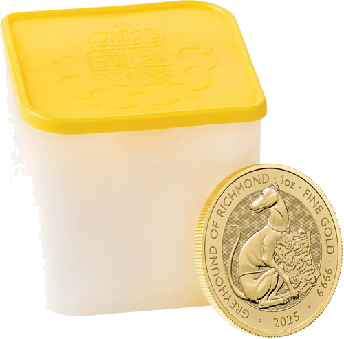 1 oz Royal Tudor Beasts: Greyhound of Richmond 2025 Gold Coin (3)